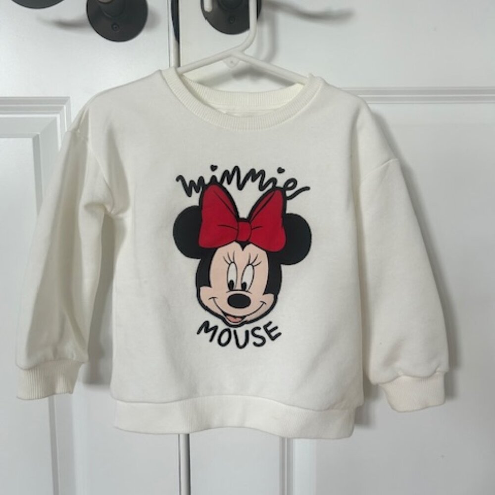Mango Disney Minnie Mouse Crew Neck Sweatshirt Size 3-4